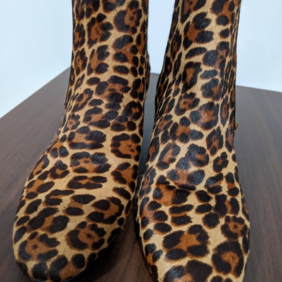 Ann Taylor: ankle bootie, leopard print - Picture 4 of 7